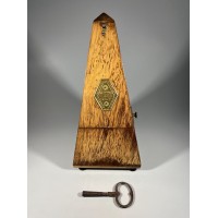 Metronomas mechaninis, antikvarinis, prancūziškas FABRIQUE DE METRONOMES. SYSTEME MALZEL & CIE. BREVETE. PARIS. Veikiantis. 1833 m. Kaina 168