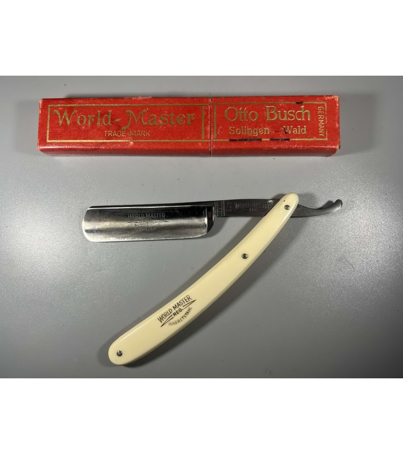 Skustuvas antikvarinis originalioje dėžutėje World Master Reg. Magnetstahl Otto Busch Solingen Wald 225. Kaina 73 