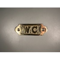 Ženklas WC, tualeto, informacinis, bronzinis. 3 vnt. Kaina po 16