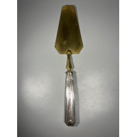 Mentelė, lopetėlė sidabruota tortui, pyragaičiams, antikvarinė, Art Deco stiliaus, prancūziška. Kaina 28