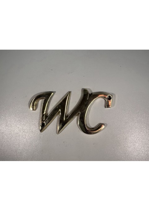Ženklas WC, tualeto, informacinis, bronzinis. Kaina 17