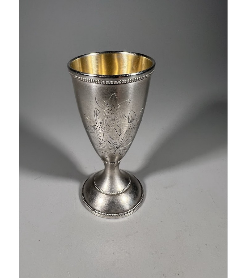 Taurelė sidabrinė, tarybinė. Praba 875. Talpa 30 ml. Kaina 73