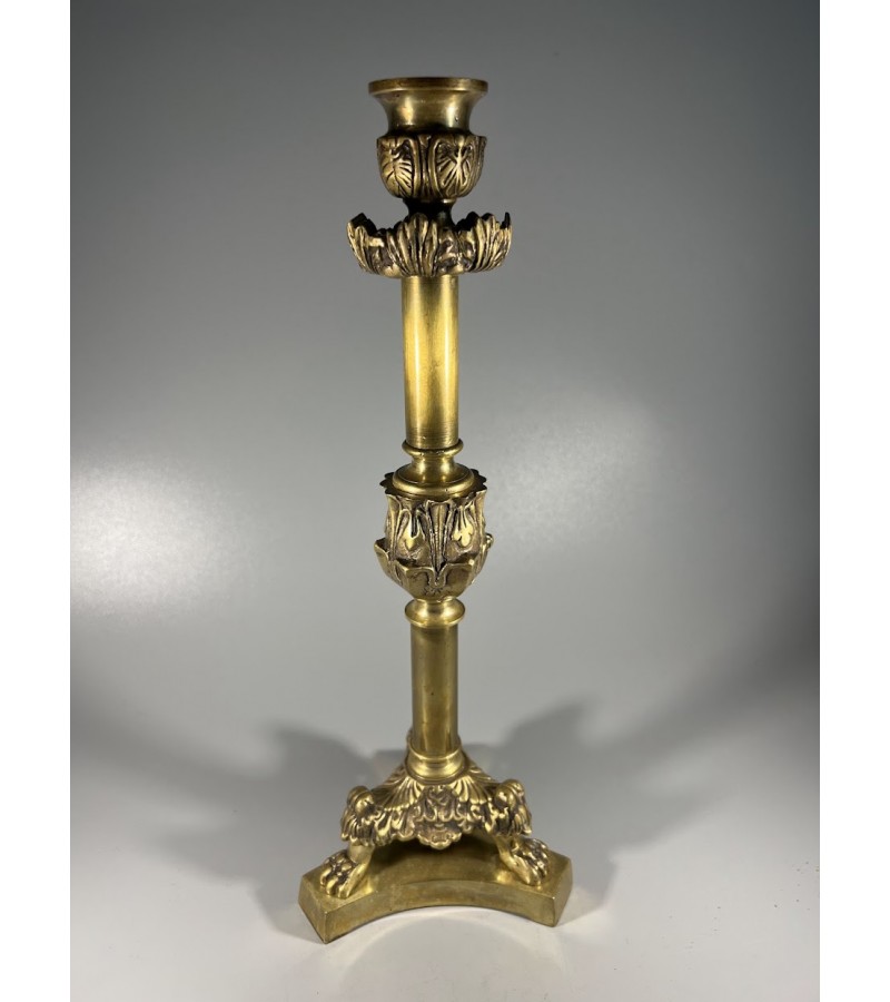 Žvakidė bronzinė, antikvarinė, prancūziška, Ampyro stiliaus. Kaina 83