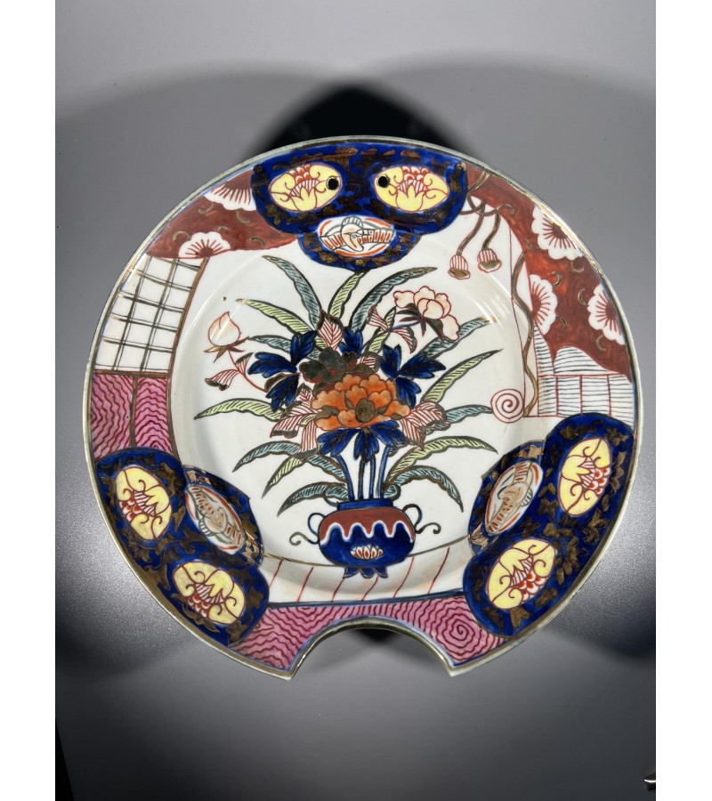 Dubuo barzdaskučio skutimuisi, antikvarinis, porcelianinis, glazūra, skutimo, kirpimo, kirpėjo dubuo, japoniškas, tapytas. 1725–1750 m. Kaina 188