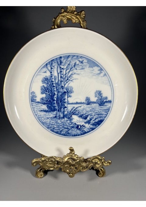Lėkštė pakabinama porcelianinė Meissen, Peizažas su upeliu. Kaina 53