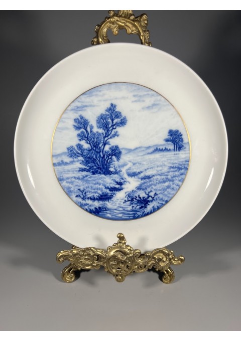 Lėkštė pakabinama porcelianinė Meissen, Saulėlydžio peizažas. Kaina 53