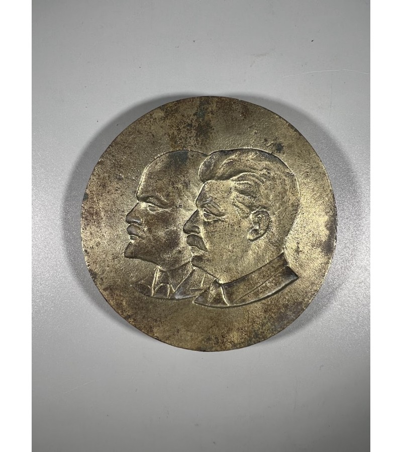 Liejimo forma, matrica, Stalinas, Leninas, sovietinė, tarybinių laikų. Pagamintas iš bronzos tarp 1930 ir 1953 m. Kaina 88