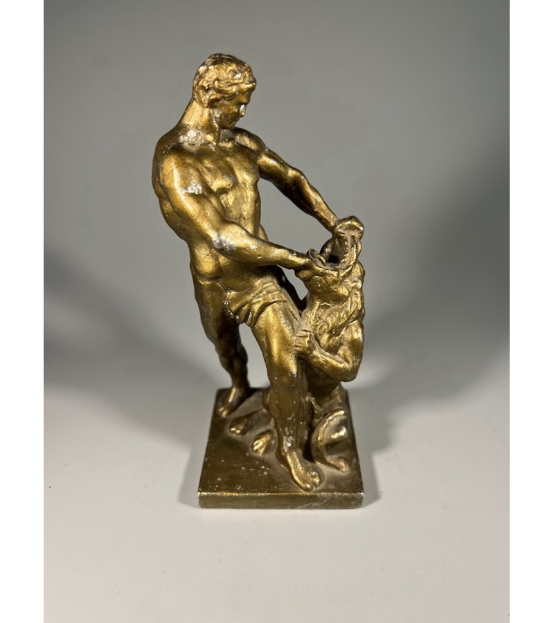 Statulėlė Samsonas su liūtu. Aliuminis. Kaina 28