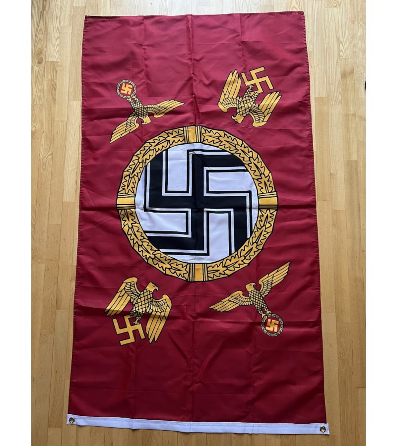 Vėliava, A. Hitlerio vėliavos asmeninio standarto, Standarte des Führers, reprodukcija. Tik istoriniais, kolekciniais, edukaciniais ir kinematografiniais tikslais. Kaina 158