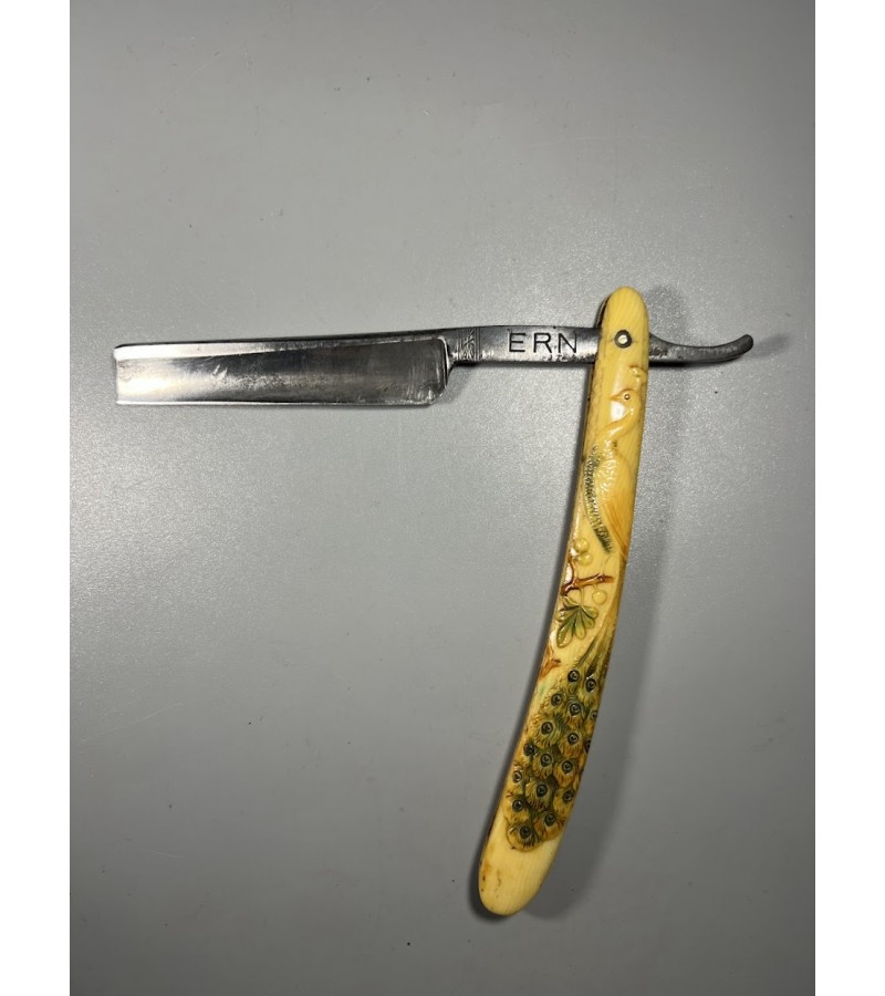 Skustuvas, britva Carl Friedrich Ern, antikvarinis vokiškas tiesus, pagaminta Solingen. 1890-1920 m. Kaina 36