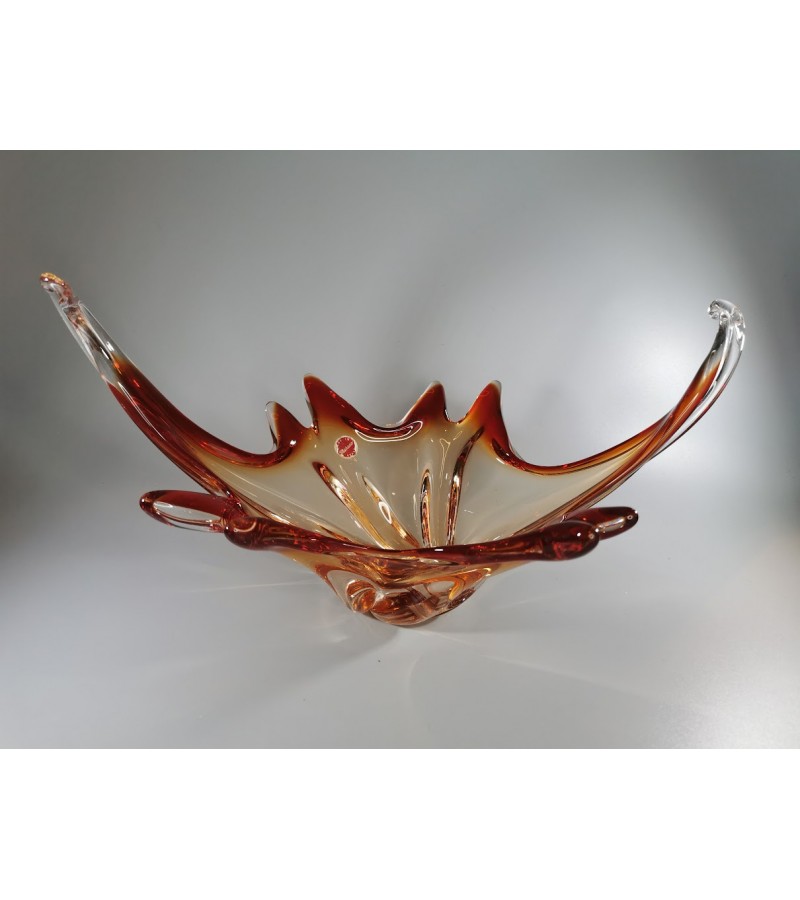 Vaza, saldaininė vintažinė, Murano stiklo. Made in Italy. 1950 m. Kaina 128