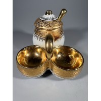 Prieskoninių rinkinys porcelianinis, antikvarinis, prancūziškas. Limoges, France. Kaina 28
