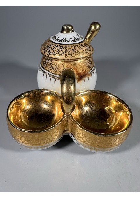 Prieskoninių rinkinys porcelianinis, antikvarinis, prancūziškas. Limoges, France. Kaina 28