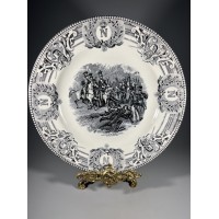 Lėkštė Napoleon mūšių garbei. Gamintojas Boch Frères La Louvière, Made in Belgium, Fabrication Belge. Belgija. Kaina 33