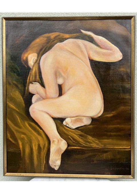 Paveikslas Nuoga moteris. Moters aktas. Drobė, aliejus. ÅSTRÖM. 1984 m. Kaina 158
