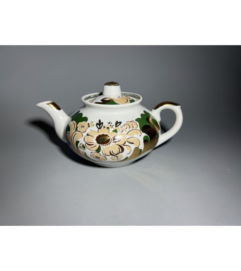 Arbatinukas porcelianinis, tapytas, sovietinis, tarybinių laikų, Dmitrovo porceliano gamykla (Verbilki), 1965-1991 m. Kaina 28