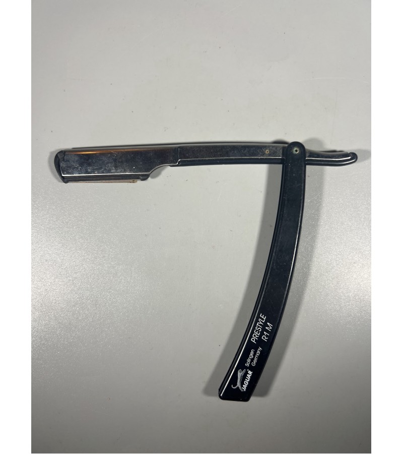 Skustuvas profesionalus Jaguar PreStyle R1 M,  su keičiamais peiliukais, „shavette“ tipo skustuvas. Solingen, Vokietija. Kaina 23