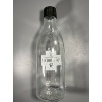 Buteliukas graduotas antikvarinis, medicininis, vaistinės, prancūziškas, ALCOOL A90, alkoholis 90%. 2 vnt. Kaina po 23