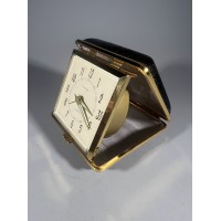 Laikrodis Europa Jewels naktinis kelioninis žadintuvas, sudedamas, vintažinis, veikiantis. Vokietija. 1950-1960 m. Kaina 28