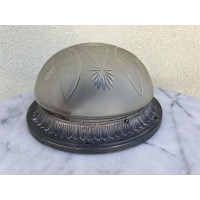 Šviestuvas, lempa antikvarinis, raižytu stiklu, Art Deco stiliaus. Kaina 113