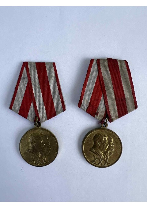 Medalis karinis, sovietinis, tarybinių laikų Stalin, Lenin. 2 vnt. Kaina po 23