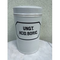 Indas vaistinės, vaistų, medicininis, porcelianinis, antikvarinis, tarpukario laikų. Vokietija. Ungt. Acid. Boric. Kaina 108
