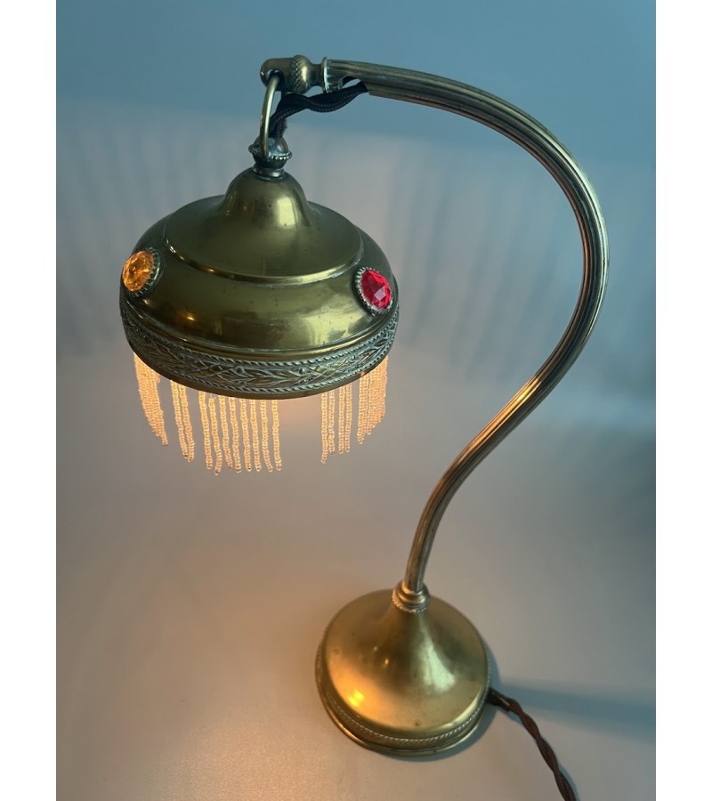 Šviestuvas, lempa stalinė Paryžietė, Art Nouveau stiliaus, antikvarinė, prancūziška. Veikianti. Kaina 188