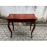 Stalas konsolė, raudonmedžio, žaidimų, lošimų staliukas atlenkiamas, antikvarinis, tvirtas. Kaina 168
