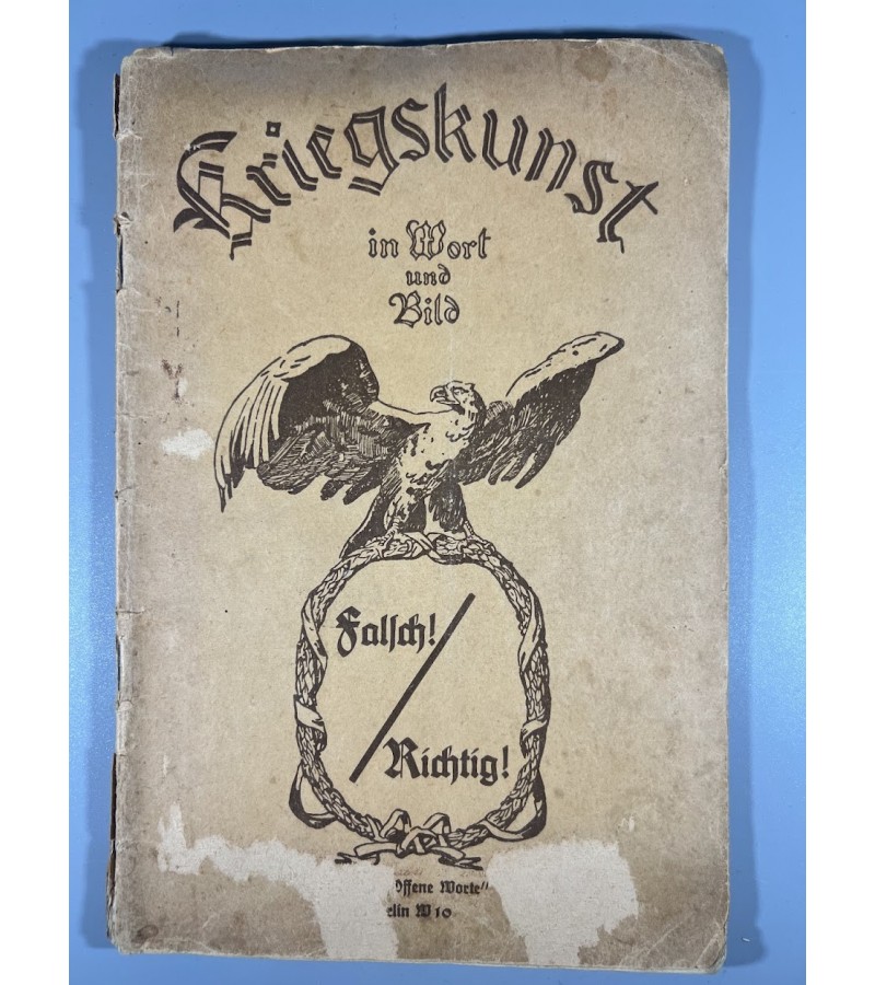 Knyga Kriegskunst in Wort und Bild. Karo menas žodžiais ir paveikslėliais. 1931 m. Kaina 18
