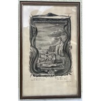 Paveikslas graviūra, antikvarinė. XVIII a, pr. Kaina 28
