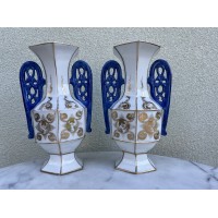 Vaza, vazos antikvarinės, porcelianinės, Art Nouveau stiliaus. 1890–1910 m. 2 vnt. Kaina 173 už abi.
