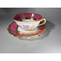 Puodelis su lėkštute Limoges France Jammet Seignolles J-S. Talpa 100 ml. Kaina 23 