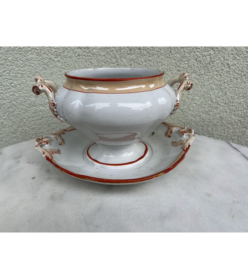 Padažų indas antikvarinis, fajanso, Villeroy & Boch, 1890-1910 m. Kaina 38