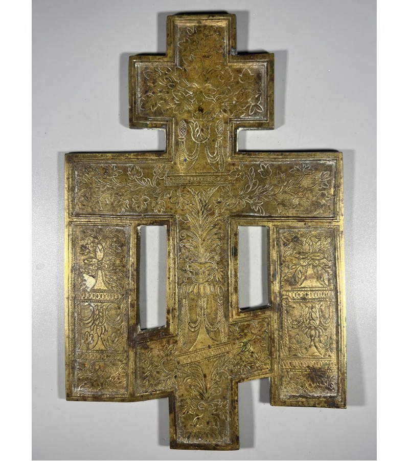 Kryžius stačiatikių, krikščionių ortodoksų, pravoslavų bronzinis, antikvarinis, didelis, puoštas mėlynos spalvos emale. Kaina 316 Kryžius stačiatikių, krikščionių ortodoksų, pravoslavų bronzinis, antikvarinis, didelis, puoštas mėlynos spalvos emale. Kaina 316