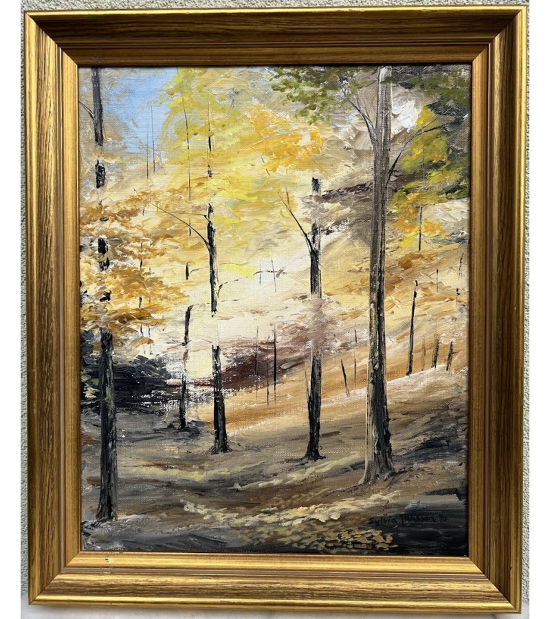 Paveikslas Miško peizažas. Drobė, aliejus. Kaina 87