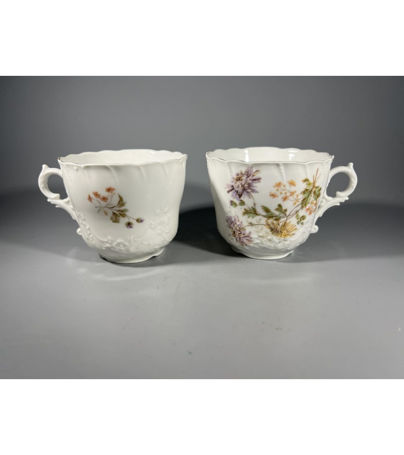 Puodelis porcelianinis, antikvarinis. Porzellanfabrik Carl Tielsch & Co. 1875-1900 m. Talpa 230 ml. 2 vnt. REZERVUOTA