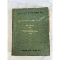 Knyga medicininė, antikvarinė Deskriptive Anatomie - Lehmanns medizinische Atlanten. Joh. Sobotta. Aprašomoji anatomija – Lehmanno medicinos atlasai. 1937 m. Kaina 23