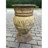 Šiukšlių dėžė, šiukšliadėžė, špižinė, ketaus, tarybinė, sovietinių laikų, Tulpė. Svoris maždaug 70 kg. Neskilus, netrūkus. Kaina 158
