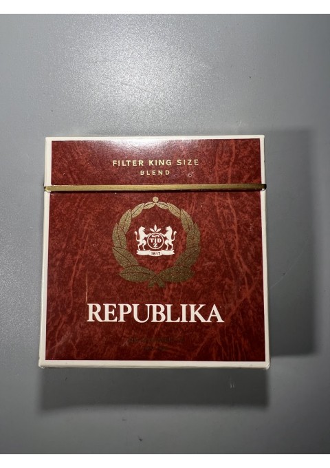 Cigaretės Republika, Respublika, kolekcinės. Zagrebo tabako fabrikas. Jugoslavija. 1965–1967 m. Nenaudota. Kaina 23