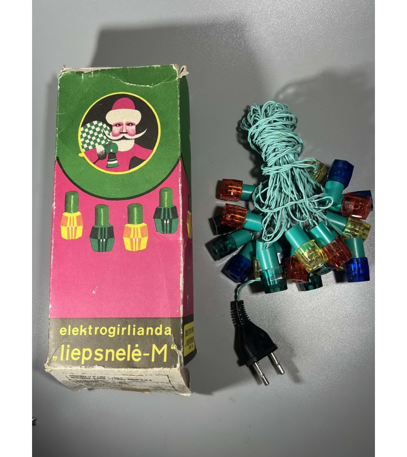 Elektrogirlianda "Liepsnelė-M". Lietuvos TSR Pabradės Skaičiavimo prietaisų gamykla "Modulis". 1989 m. Kaina 36