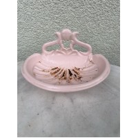 Muilinė špižinė, ketaus. sunki, švelnios rožinės spalvos, ant trijų kojelių, pastatoma, pakabinama. Kaina 18