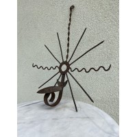 Kryžius, saulutė, žvakidė, antikvarinė, lietuviška. Kaina 53