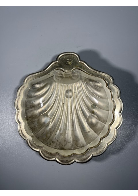 Indas kriauklė, sviestui, ikrams, serviravimo, sidabruotas, angliškas, antikvarinis, Art Deco stiliaus. Kaina 23