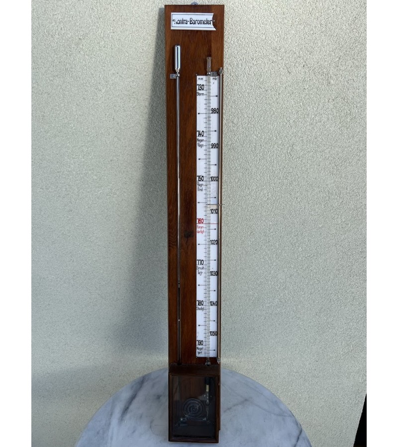 Barometras antikvarinis Kontra - Barometer. Danija. Aukštis 105 cm. Netikrintas. Kaina 93