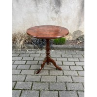 Stalas, kavos staliukas, stovelis apvalus, tvirtas, medinis, raudonmedžio, Mahogany, medienos. Kaina 83