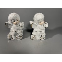Statulėlės, statulėlė Angelas su paukščiu, porcelianinis, itališkas. Dizaineris: Gianni Veneer, Italy. 2 vnt. Kaina po 18