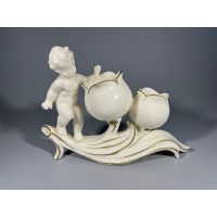 Žvakidė, vazelė porcelianinė figūrinė angeliukas Putto Putti Amor. Kaina 18