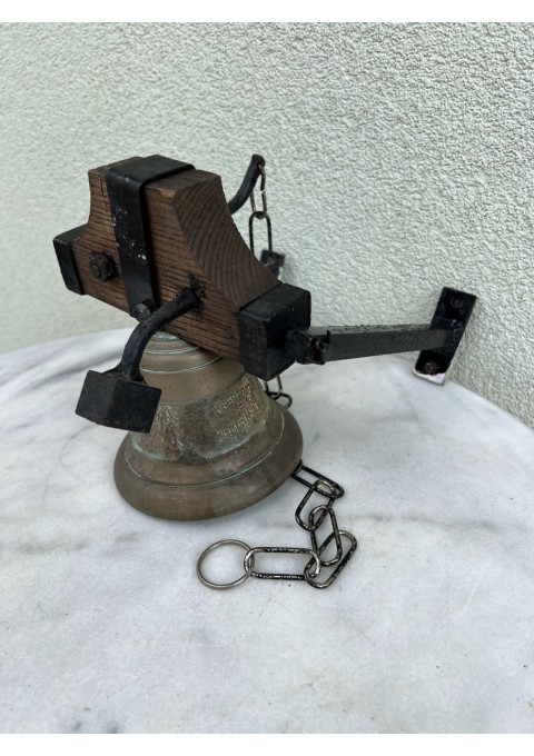 Varpas antikvarinis, OBERTI FONDEUR 26 MORTEAU, pramcūziškas, tvirtinamas prie sienos su skambinimo mechanizmu. XIX a. pb. Kaina 187