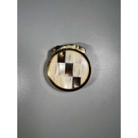 Žiebtuvėlis benzininis ZENITH inkrustuotas Mother of pearl, apvalus, moteriškas, vokiškas, vintažinis. Kaina 33