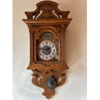 Laikrodis antikvarinis, Art Nouveau stiliaus, Junghans, sieninis, pakabinamas. Veikiantis. Kaina 238